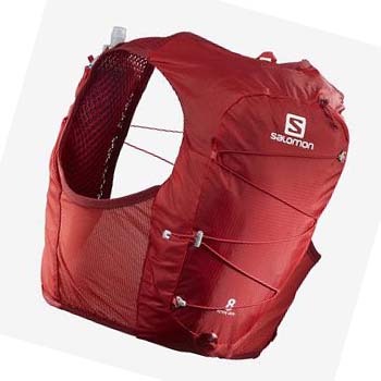 Salomon ACTIVE SKIN 8 Running Packs Férfi Piros | HU 2539HAP